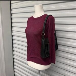 Express Burgundy Knit Top